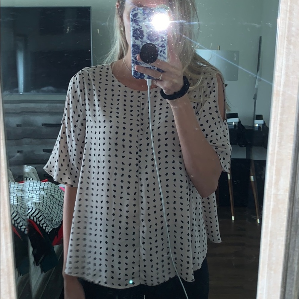 Slit Shoulder Blouse